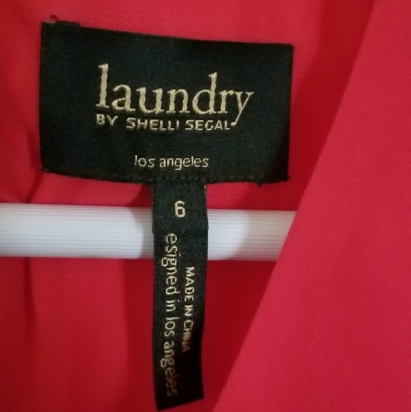 NWT Redish Orange Chiffon dress - Picture 5 of 7